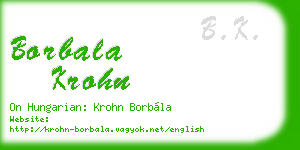 borbala krohn business card