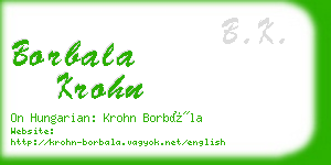borbala krohn business card